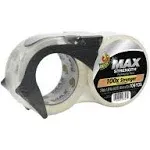 Duck Max Strength Clear Packaging Tape, 2 Rolls with Reusable Dispenser, Maximum Strength Heavy Duty Packing Tape for Boxes, Shipping & Moving, Strong Packing Tape Refills, 1.88" x 54.6 Yd. (284986)