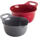 Rachael Ray Tools & Gadgets Nesting Mixing Bowl Set 2 Piece - Red & Gray