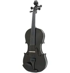 Mendini MV-Black Solid Wood Violin