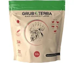 GrubTerra Dried Black Soldier Fly Larvae for Chicken, Ducks, Wild Birds and Pets