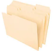 Pendaflex File Folders Letter Size 8-1/2" x 11" Classic Manila 1/3-Cut Tab