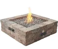 Outdoor GreatRoom Company Bronson Block Square Gas Fire Pit Kit