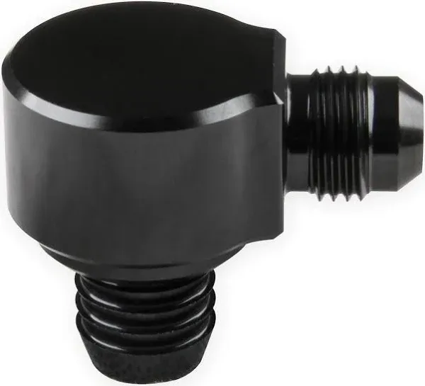 Earls Check Valve 13/16 in Hose Barb Inlet 6 AN Male Outlet Aluminum Black