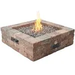 The Outdoor GreatRoom Company BRON5151-K Do-It-Yourself Bronson Square Gas Fire Pit Kit, 51.25x51.25-Inch