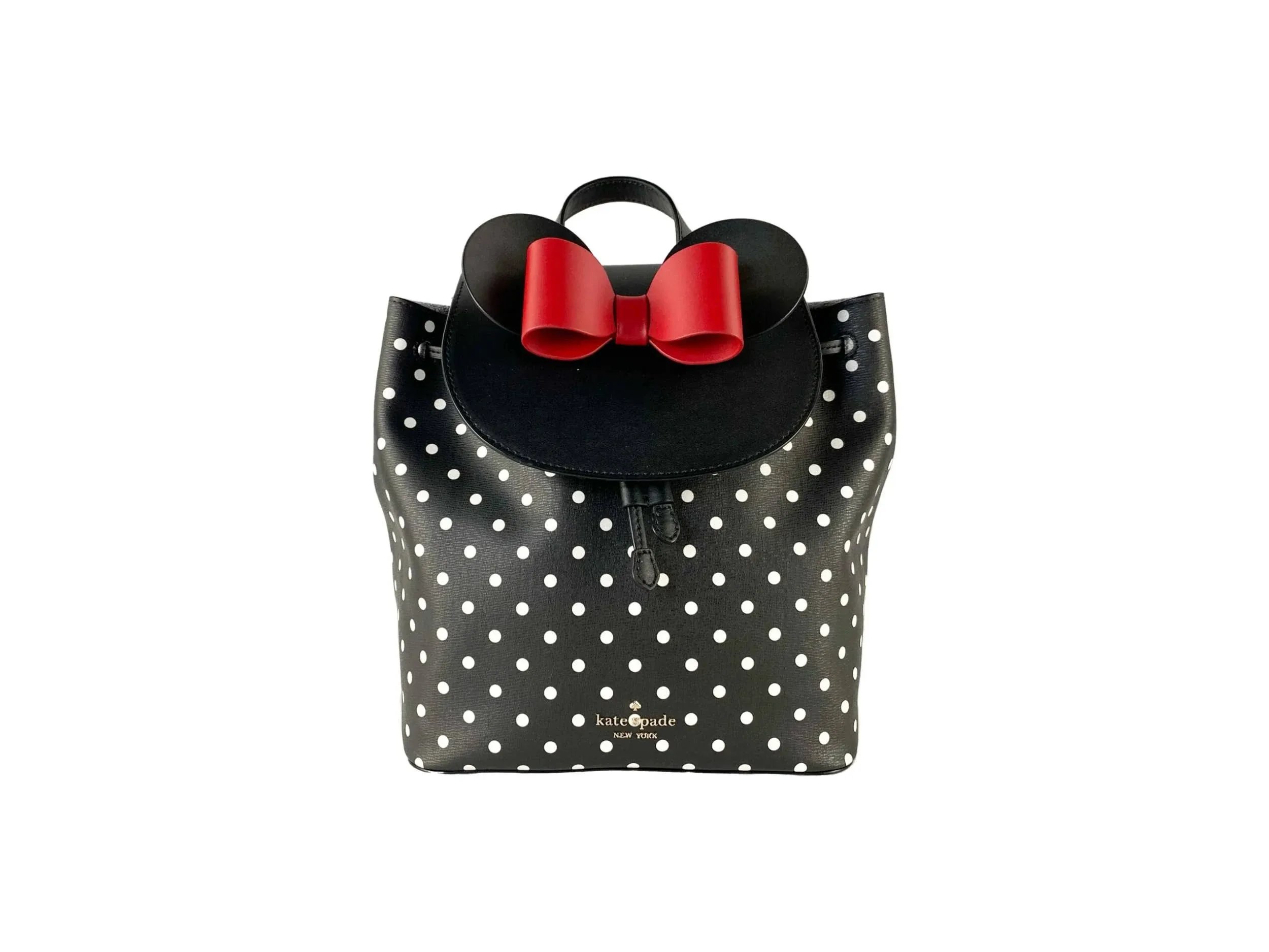 Kate Spade New York x Disney Minnie Mouse Black Polka Dot Leather Backpack