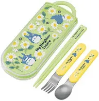 Skater My Neighbor Totoro Durable Utensil Set - Fork Spoon Chopsticks