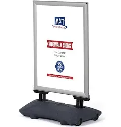 Displays Market Weather Wind Resistant Outdoor Pavement Sidewalk Sign Holder 22x28 Inch