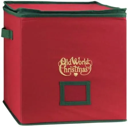 Old World Christmas 4-Tiered Ornament Box for Storage, Holds up to 64 Ornaments