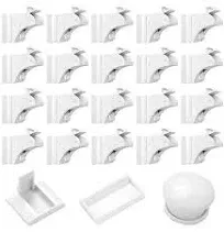 20 Pack Magnetic Cabinet Locks Baby Proofing - Children Proof Cupboard Drawer...