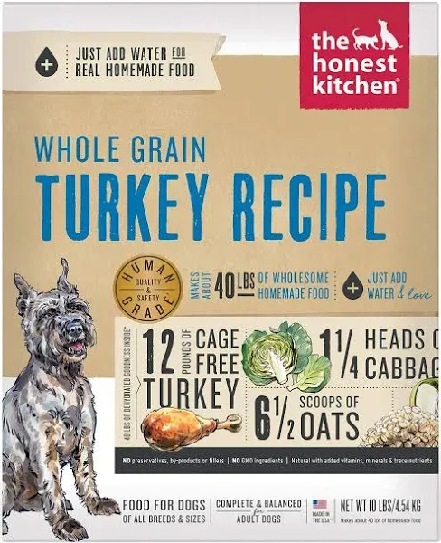 The Honest Kitchen Dehydrated Whole Grain Turkey Dog Food