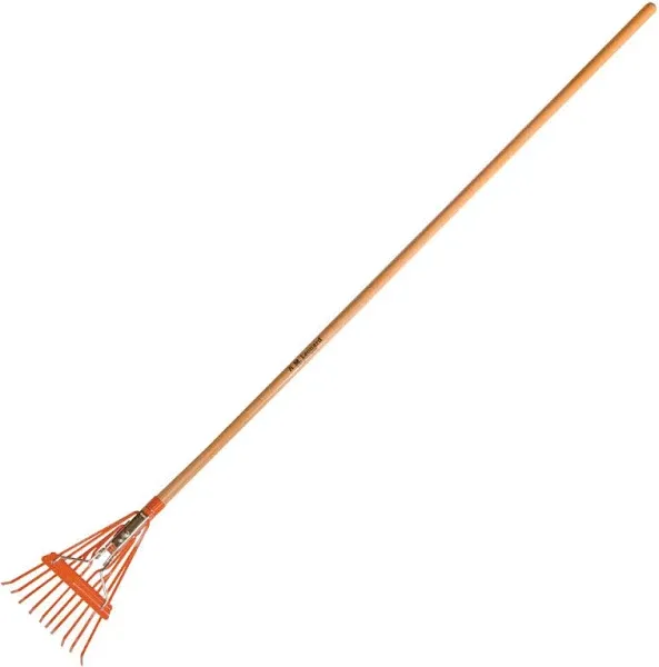 Narrow Shrub Rake by A.M. Leonard, 8in Rake x 54in handle