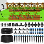 MIXC 230ft Drip Irrigation System,Quick Connector Garden Watering System Automatic Sprinkler System Kit for Lawn Raised Bed Greenhouse Plant Watering