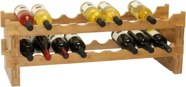 18-Bottle Stackable Wine Rack