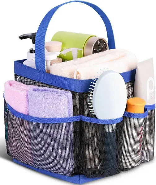 EUDELE Mesh Shower Caddy Portable For College Dorm Room Essentials, Shower Caddy Dorm With 8-Pocket Large Capacity For Beach, Swimming, Gym, Travel