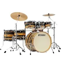 Tama Superstar Classic 7-piece Shell Pack with Snare Drum - Natural Ebony Tiger