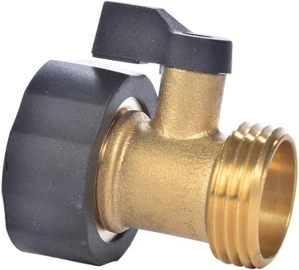 3/4&#034; Brass Garden Hose Shut Off Valve1-Way Restricted-Flo<wbr/>w Water Shut-Off Fit...