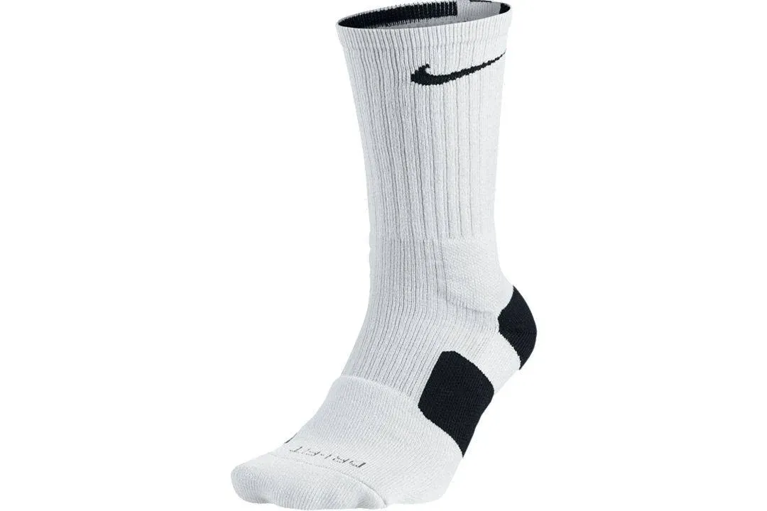 Black Nike Elite Cushioned Basketball Crew Socks