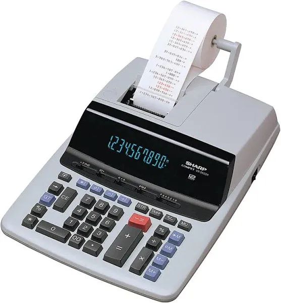 Sharp Vx2652h Vx2652h Two-Color Printing Calculator Black/Red Print 4.8 Lines/Sec