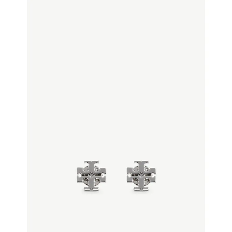 Kira silver-plated brass stud earrings