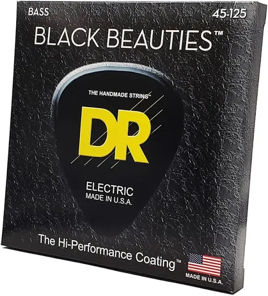 DR Strings Black Beauties BKB5-45 Electric Bass Strings