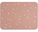 Simple Modern Silicone Placemat for Baby, Toddlers, Kids | Non-Slip Baby Eating Table Food Mat for Restaurants and Dining Table | Piper Collection | Hearts on Pink