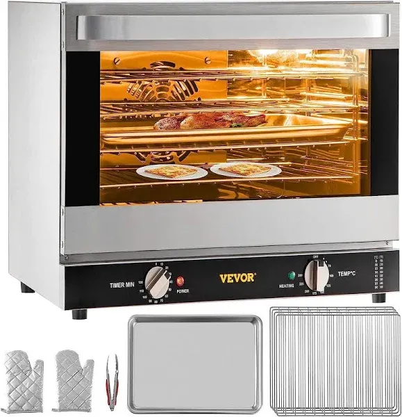 High-Efficienc<wbr/>y 60Qt Convection Oven with Glass Door &amp; Complete Accessories