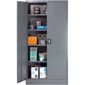 Global Industrial Unassembled Steel Storage Cabinet Recessed Handle 237635