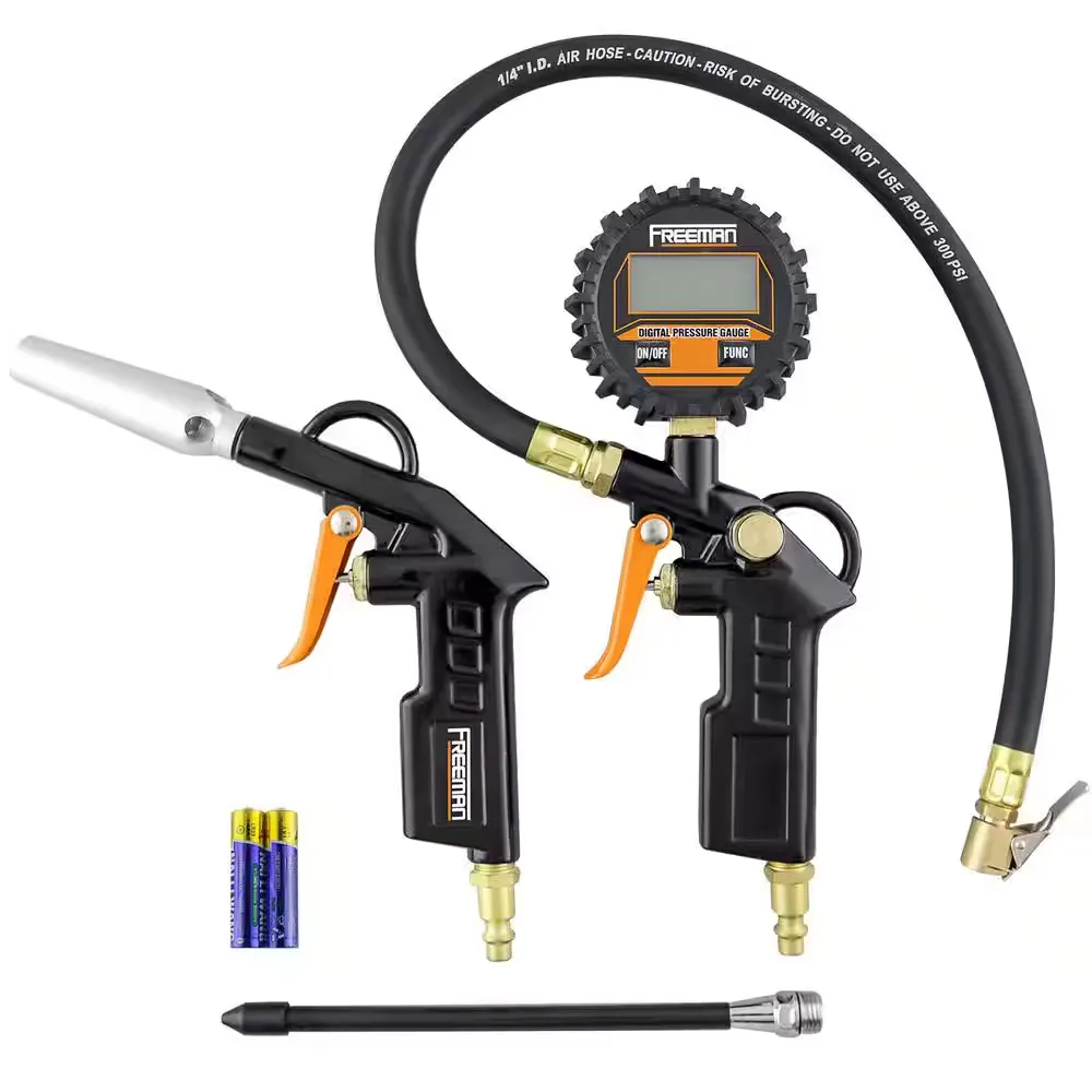 Freeman Digital Tire Inflator and High Flow Blow Gun Kit FATDTIBGK