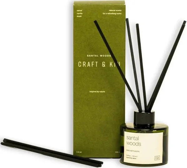  Reed Diffuser Set Reed Diffusers for Home, Fragrance Green/3.4oz Mayan Copal