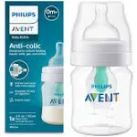 Philips Avent Anti-Colic Bottles With AirFree Vent, 1 Pack, 4oz, Clear