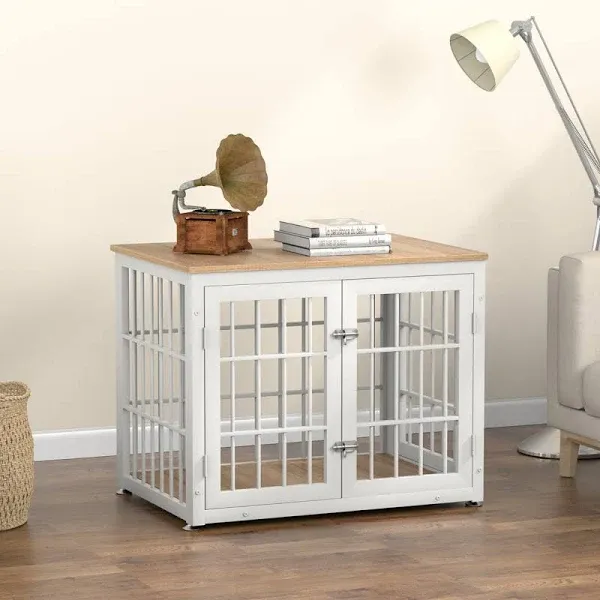 Tucker Murphy Pet™ Murphy Pet Wood Dog Crate Furniture Dog Kennel Double Doors Heavy Duty Dog Cage End Table