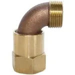 Underhill Garden Hose Swivel, 1-Inch FPT x 1-Inch MHT Outlet, Metal Connectors, Adapter, Fittings, Outdoor Garden, Solid Brass, HS-101