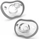 Nanobebe 2-Pack Flexy Pacifiers, Gray