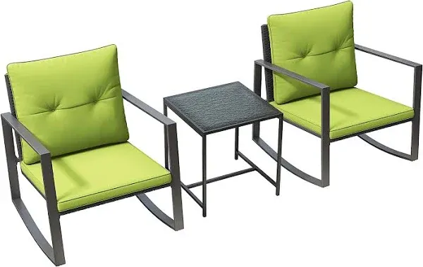 Pyramid Home Decor 3-Piece Rocking Bistro Set