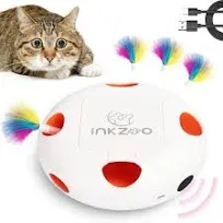 Inkzoo Cat Toys, Interactive Cat Toys for Indoor Cats, Ultra Fun Smart Interactive Kitten Toy, Automatic 7 Holes Mice Whack-a-Mole, USB Rechargeable