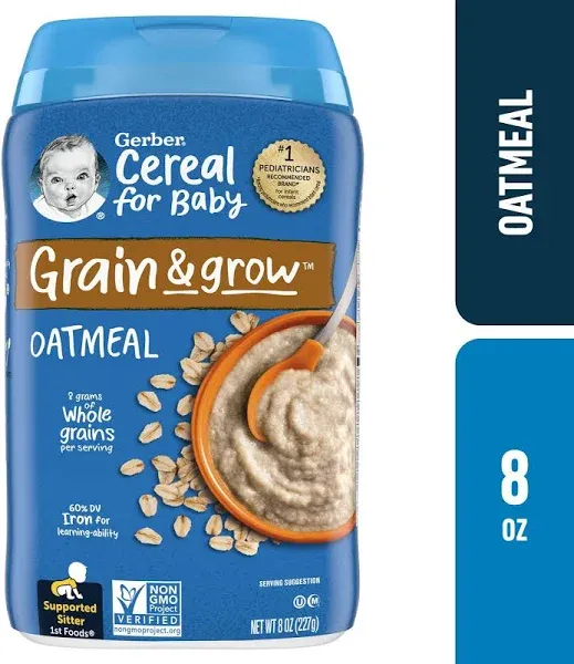 Gerber 1st Foods Single Grain Cereal, Oatmeal - 8 oz