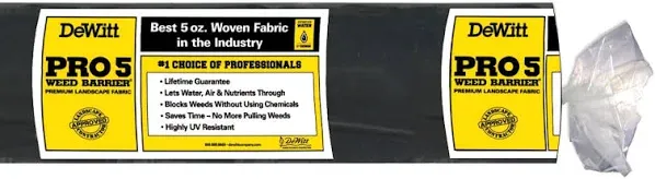 Dewitt Pro 5 Commercial Landscape Weed Barrier Fabric