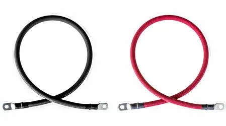 2/0 AWG 2/0 Gauge Red + Black Pure Copper Battery Inverter Cables Solar, RV, Car, Boat 4 feet 3/8" Cable Lugs