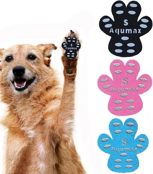 Dog Anti Slip Paw Grips Traction Pads,Dog Feet Stickers for Slippery Floors,Paw Protection in Summer Hot Pavement, Essentials for Senior Dogs,12 Sets (48 pcs) S Multicolor