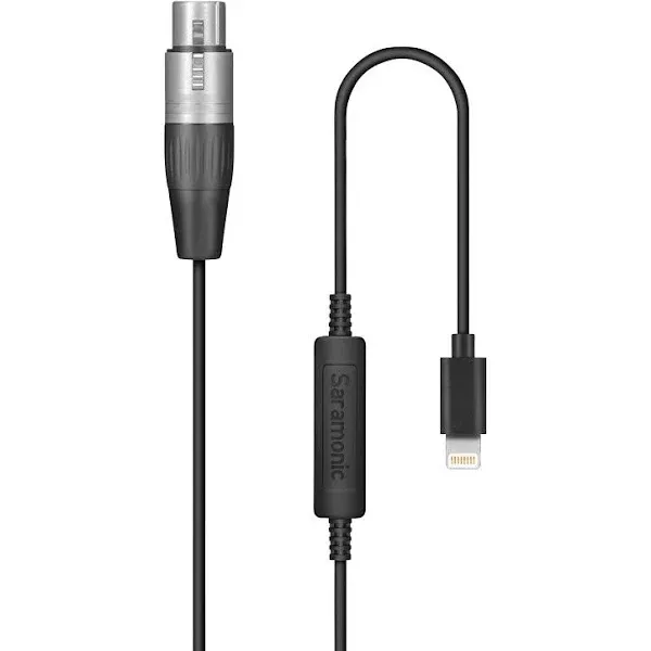 Saramonic 19.7 ft. 3-Pin XLR Female to Apple Lightning Microphone Interface Cable for iPhone & iPad LC-XLR