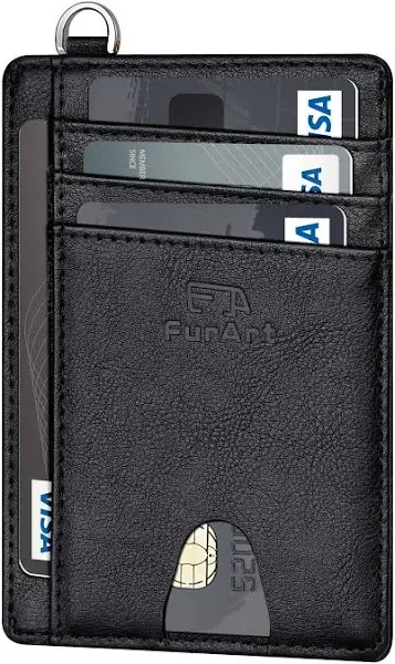 FurArt Slim Minimalist Wallet, Front Pocket Wallets, RFID Blocking, Credit Card Holder for Men & Women