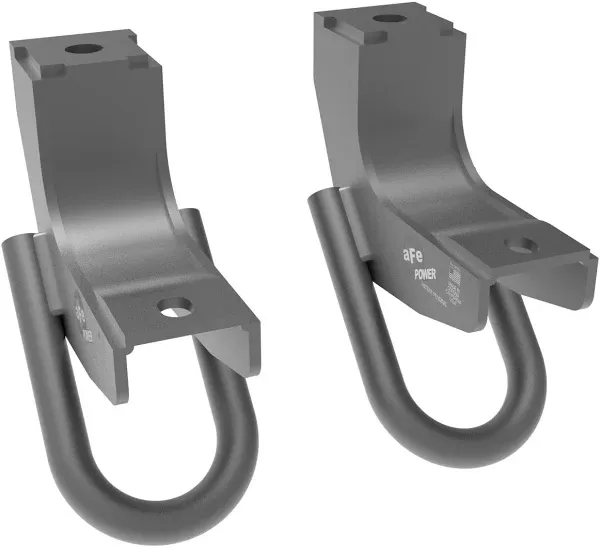 AFE Front Tow Hooks; Gray (22-24 Tundra)