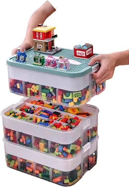 Harazaqa Plastic Storage Organizer for Lego Box Kids Child Toy