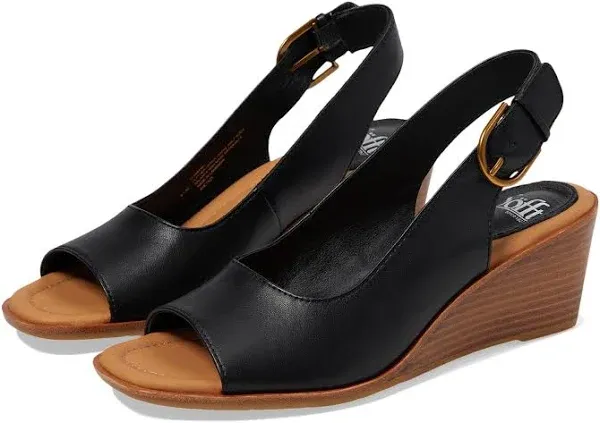 Sofft Gabriella Open Toe Black Leather Sandals