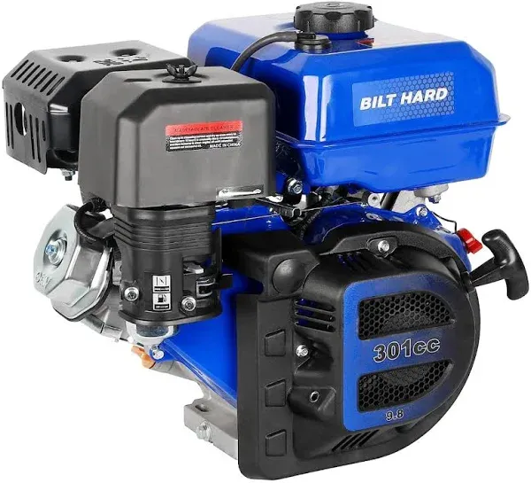 BILT HARD 301cc 10HP Gas Powered Engine Horizontal 4 Stroke OHV Gas Motor