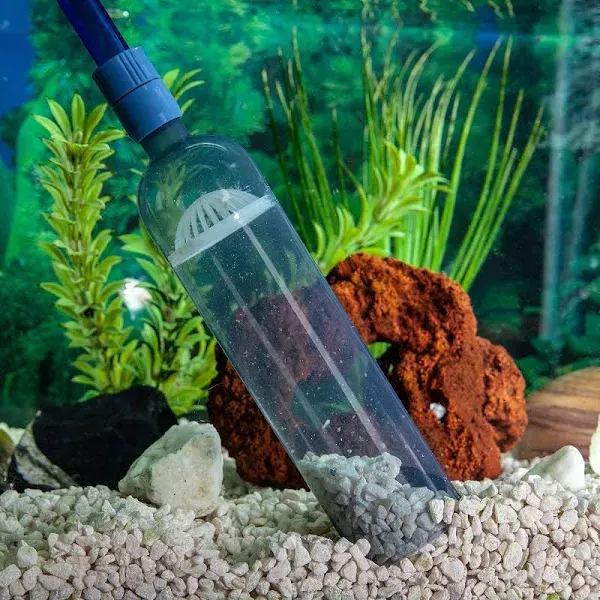 Gravel Vacuum for Aquarium - Fish Tank Gravel Vacuum Cleaner- Aquarium Siphon - 8 FT Long with Minnow Net