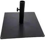 Tropishade 36 lb Black Square Steel Plate Umbrella Base