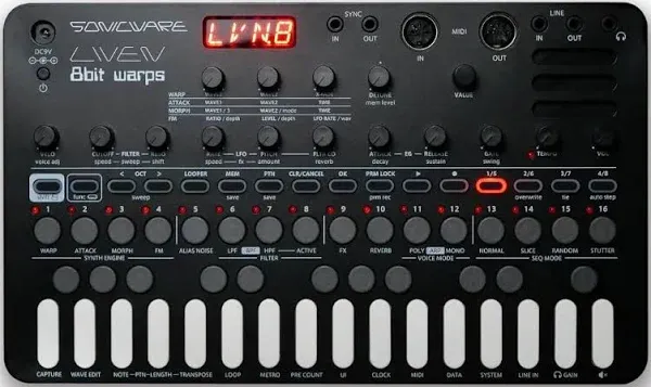 Sonicware LIVEN 8bit Warps Wave Memory Synthesizer