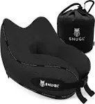 SNUGL Travel Pillow - Memory Foam Neck Cushion - Flight Pillow | Support Neck Pillow for Travel | Travel Neck Pillow for Airplane with Carry Bag & CL