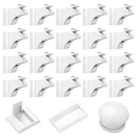 20 Pack Magnetic Cabinet Locks Baby Proofing -  Children Proof Standard 20.0